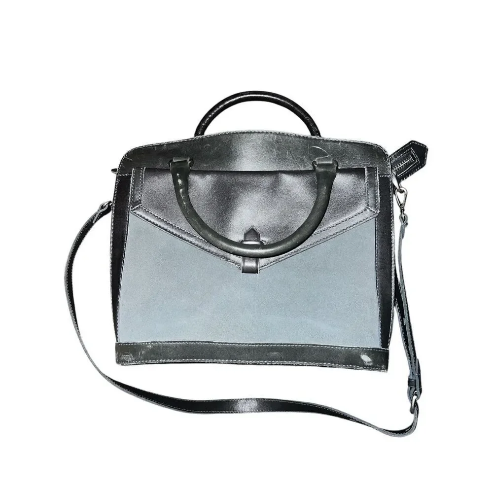 ✨Madewell Sloane Grey Suede Leather Satchel Bag✨